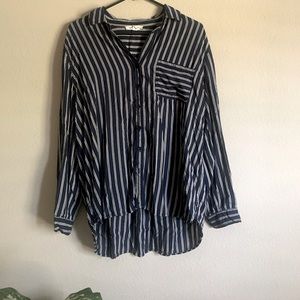 Striped button down